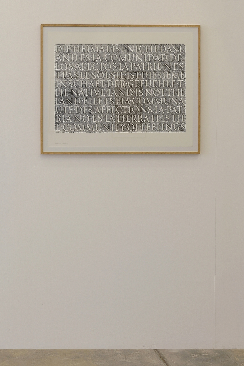 Die Heimat ist nicht das Land, 1995 with Andrew Whittle, Silkscreen, 66 x 84 cm, Ed. 75