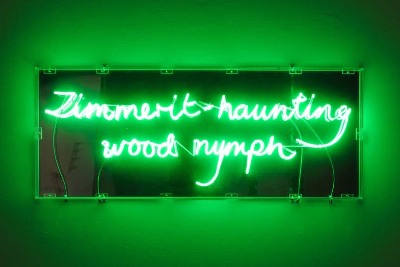 Zimmerit-haunting Wood Nymph, 1991 with Julie Farthing, Neon, 61 x 152 x 7 cm, Unique