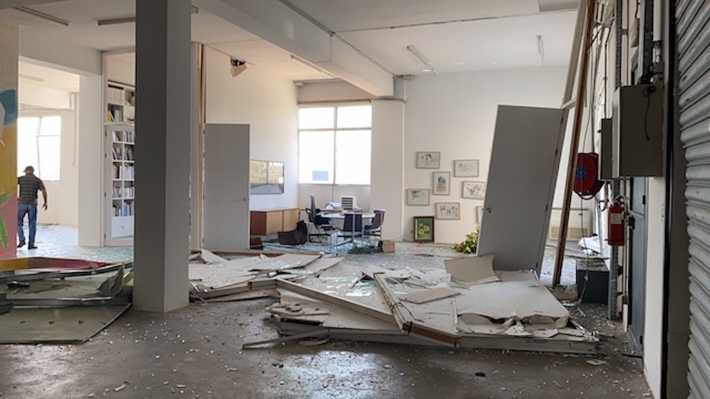 Sfeir-Semler Gallery after the blast