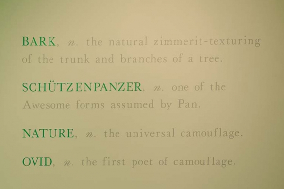 Bark, Schutzenpanzer, Nature, and Ovid, 70s, Wall painting, Dimensions variable, Unique
