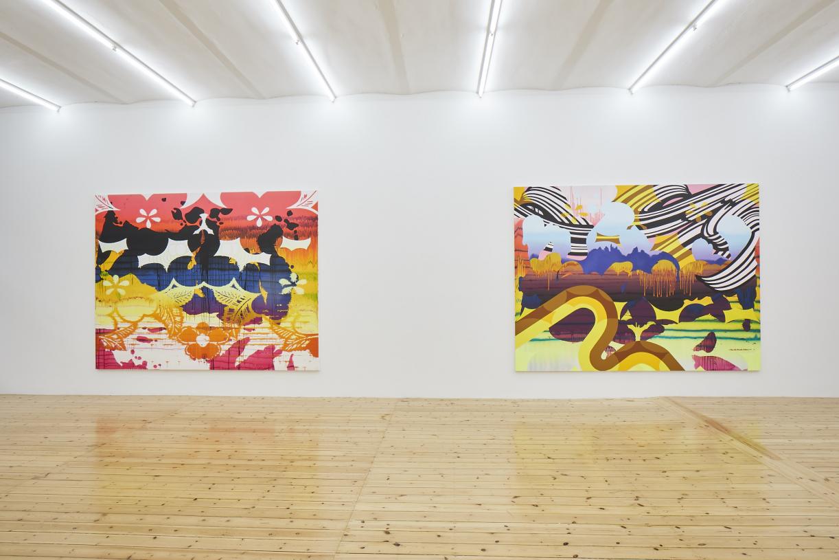 Christine Streuli, Nachtschattengewächse, Exhibition view, Sfeir-Semler Gallery Hamburg, 2017