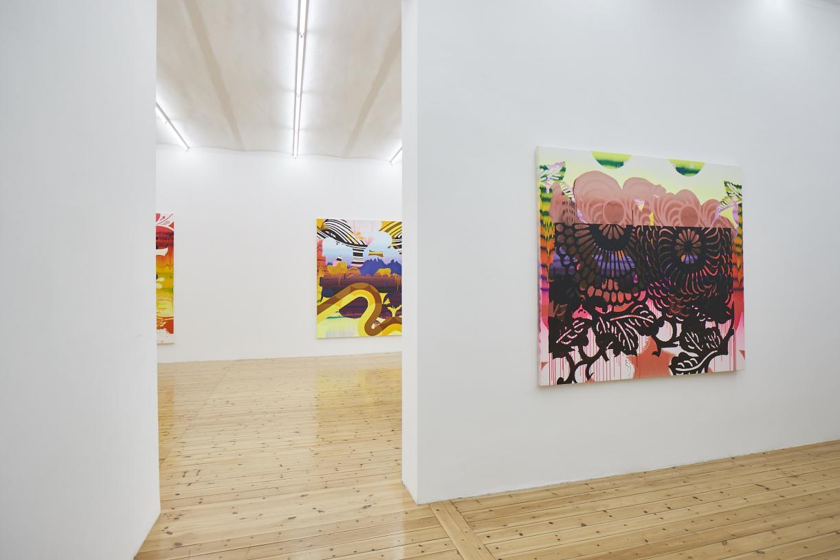 Christine Streuli, Nachtschattengewächse, Exhibition view, Sfeir-Semler Gallery Hamburg, 2017