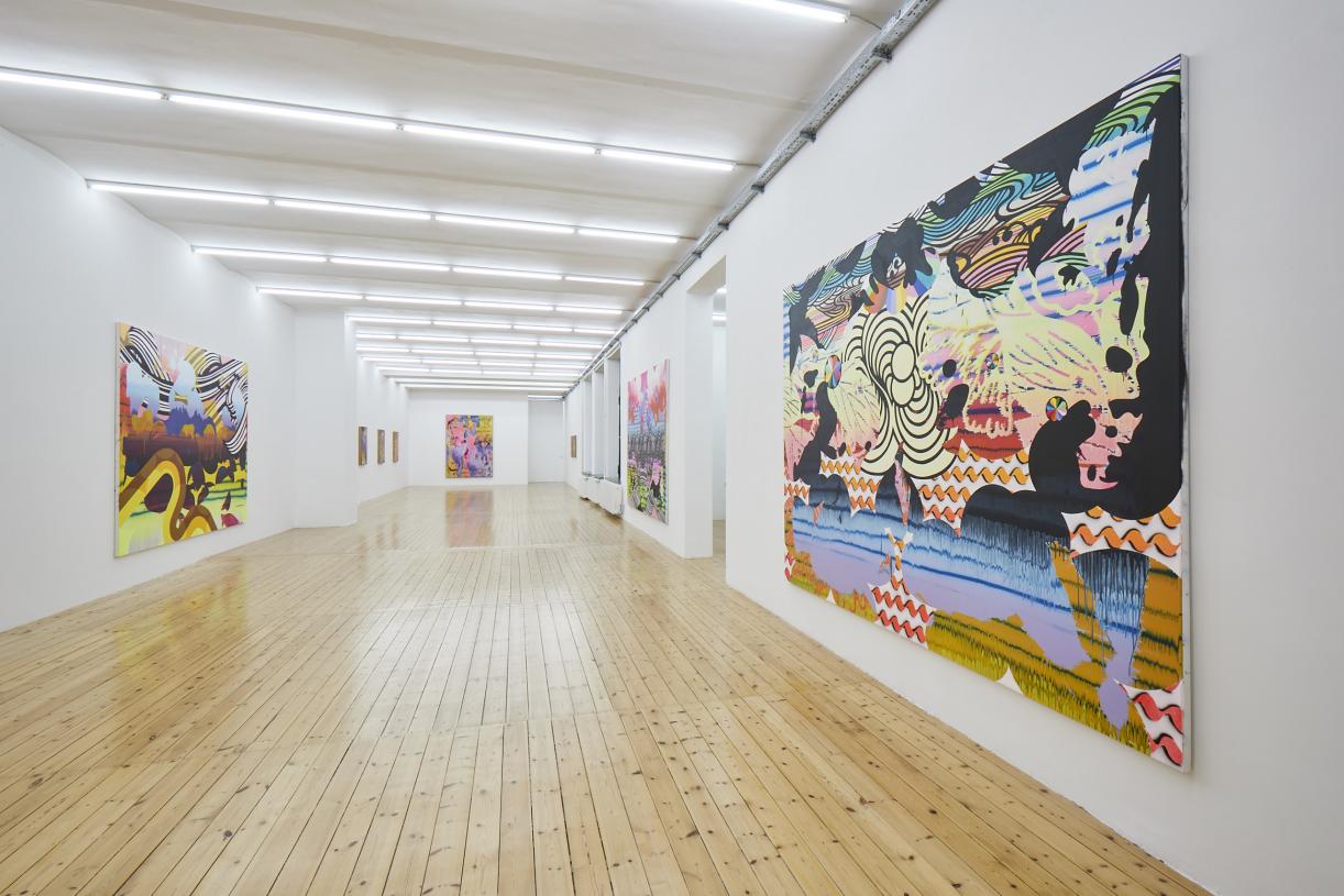 Christine Streuli, Nachtschattengewächse, Exhibition view, Sfeir-Semler Gallery Hamburg, 2017