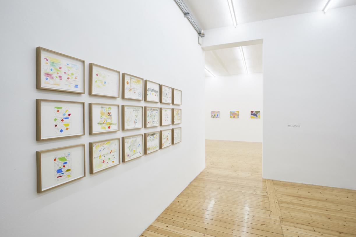 Etel Adnan, 2016, Exhibition view, Sfeir-Semler Gallery Hamburg