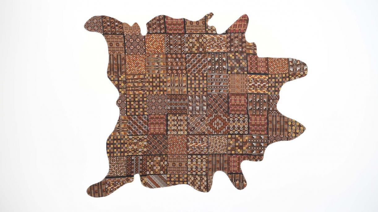 Embroidery Hide, 2017, Embroidery on fabric, 220 x 240 cm, Ed. 3 + 2 AP