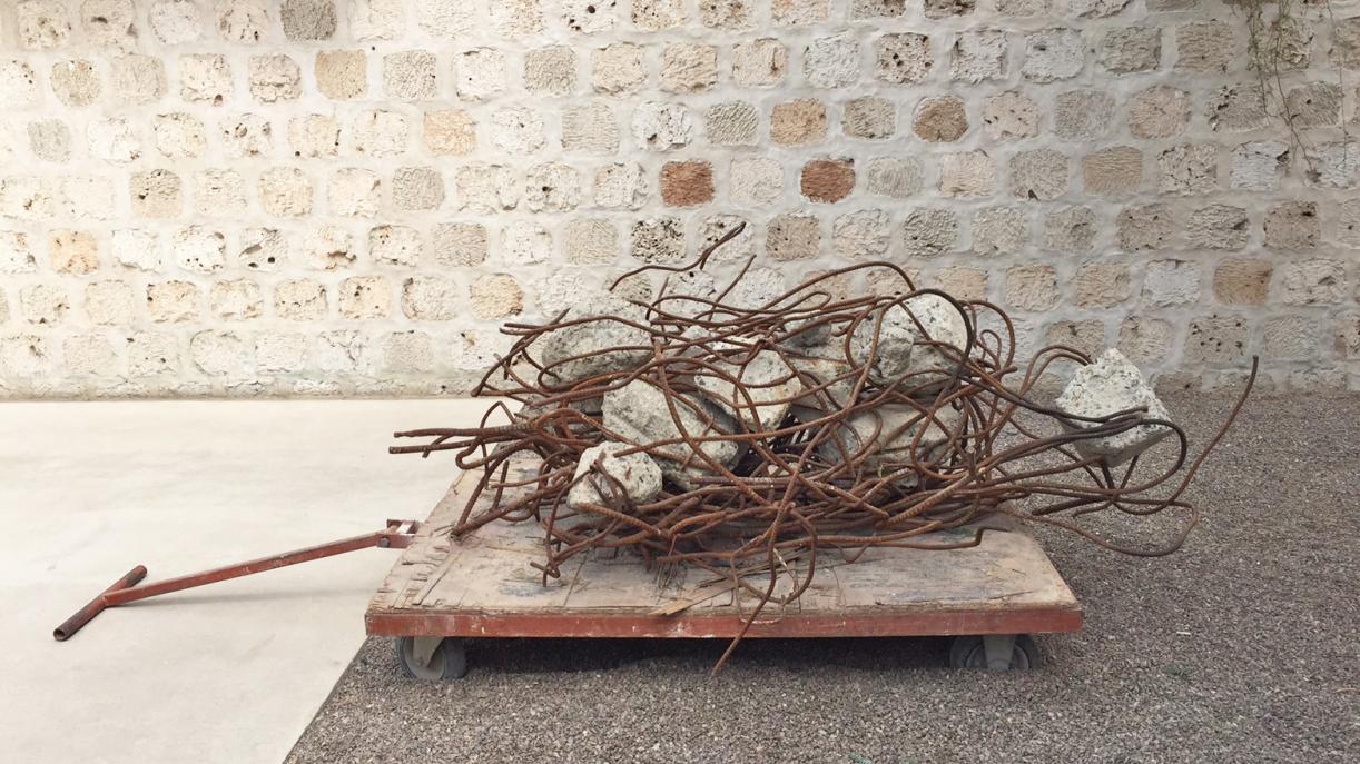 Stuffed Animals, 2017, Iron rebar, concrete, and wood, 100 x 200 x 50 cm, Ed. 3 + 2 AP 