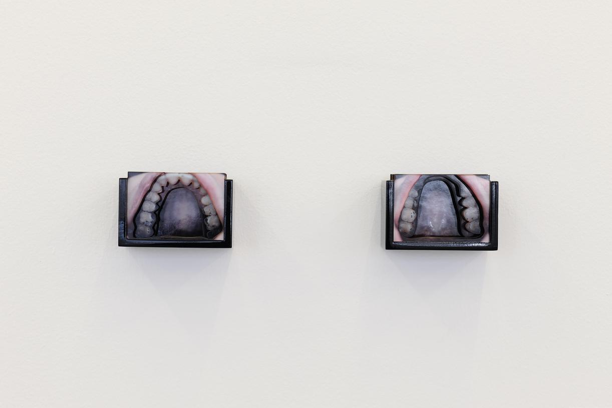 Disputed Utterance, 2019, 14 laser-cut diorama, c-prints mounted on cardboard with wooden cases, 7 texts printed on PVC plates, 7 x 10 x 6 cm each, Ed. 5 + 2 AP, Detail