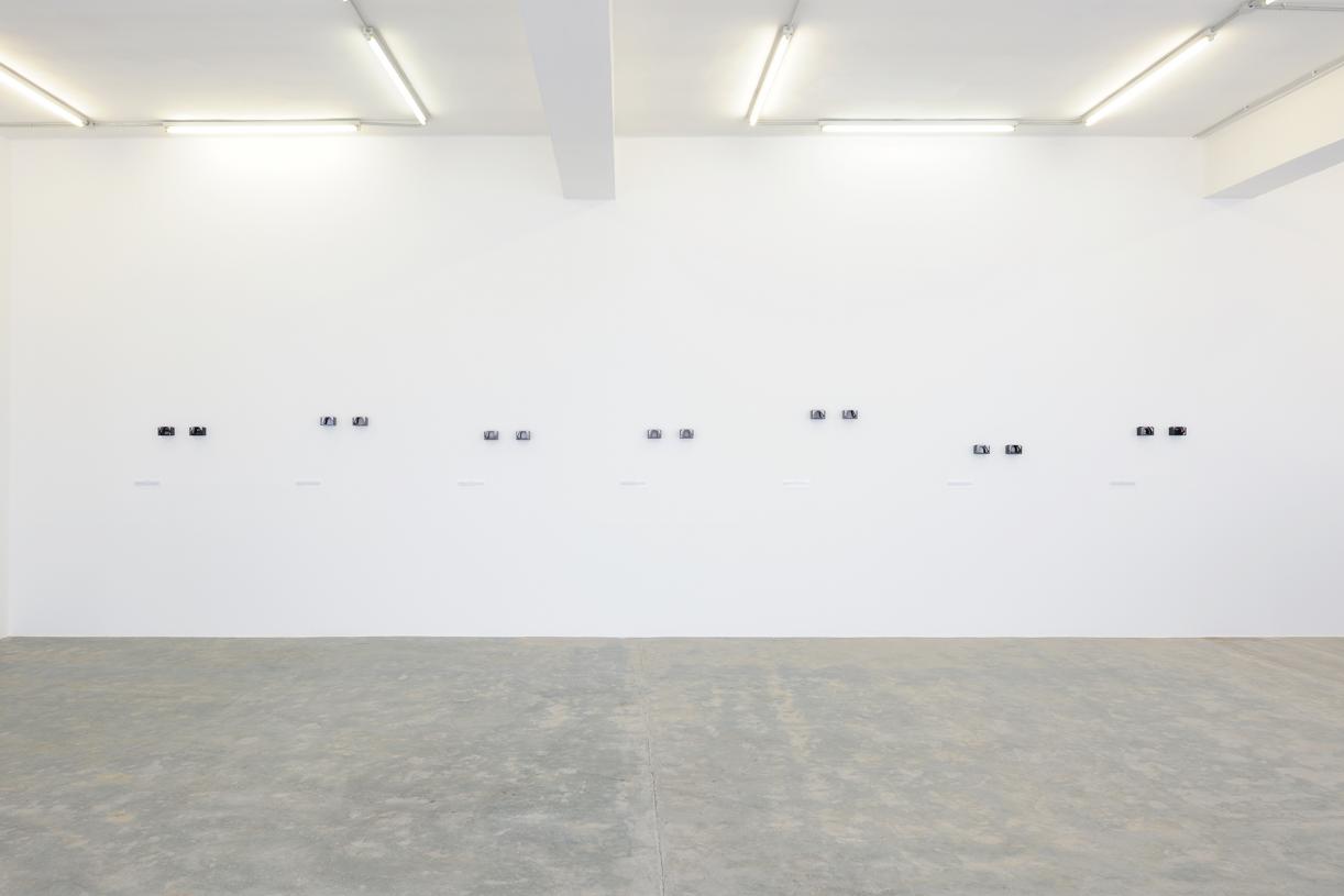 Disputed Utterance, 2019, 14 laser-cut diorama, c-prints mounted on cardboard with wooden cases, 7 texts printed on PVC plates, 7 x 10 x 6 cm each, Ed. 5 + 2 AP