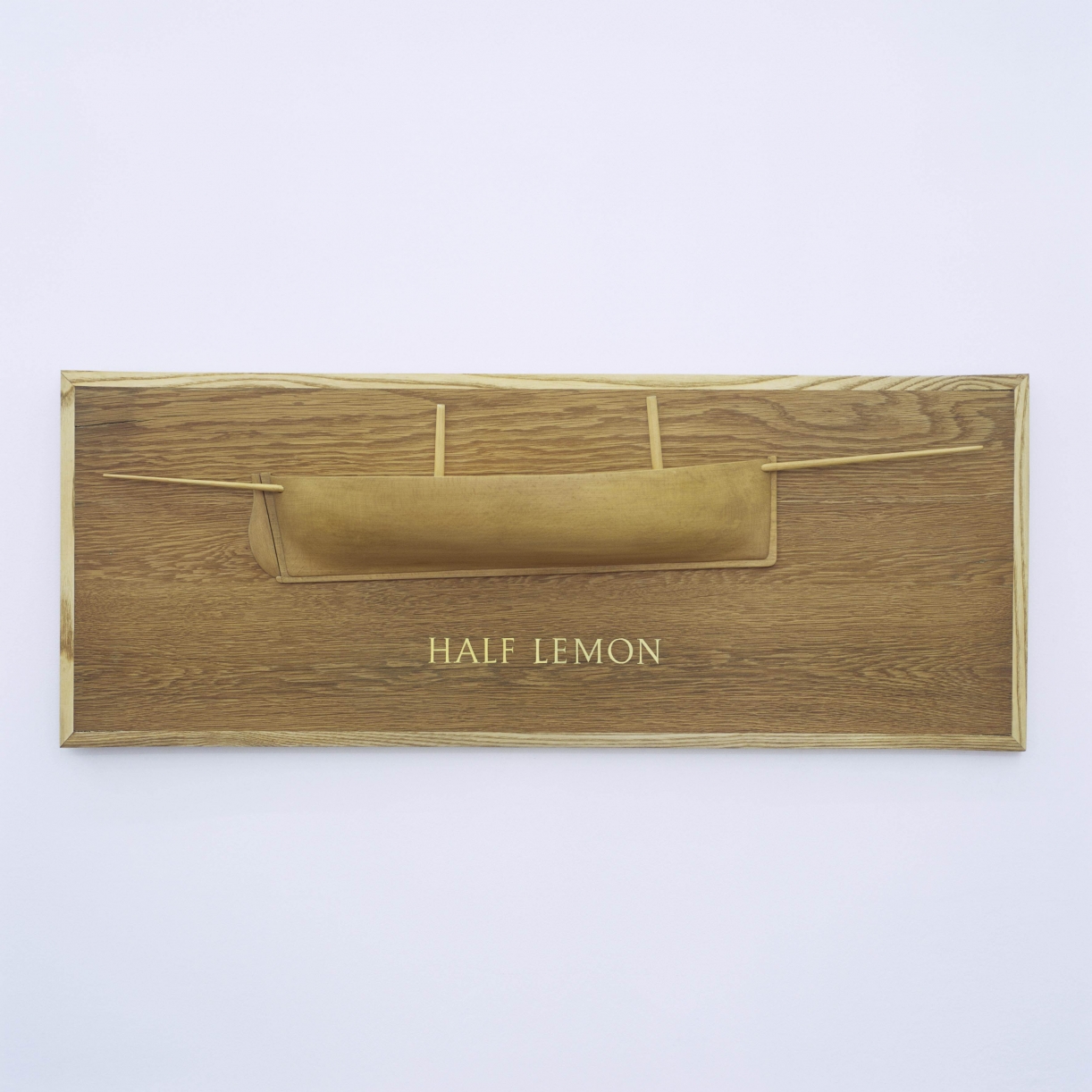 Half Lemon, 1998 with Keith Brookwell, Wood, 39 x 82 x 2 cm