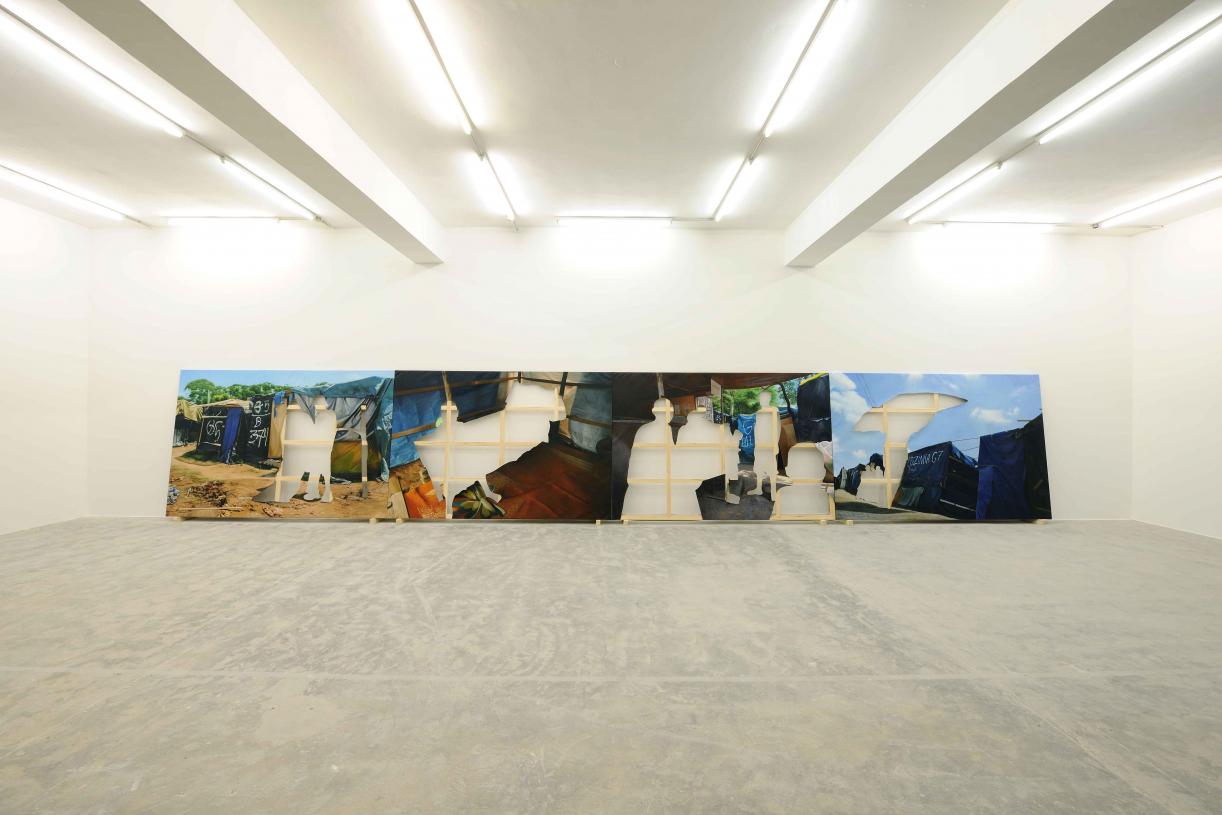 Acampamento Vila Nova Palestina, 2017, 4 Oil on canvas, 1200 x 800 cm all, 200 x 300 cm each, Ed. 3 + 2 AP