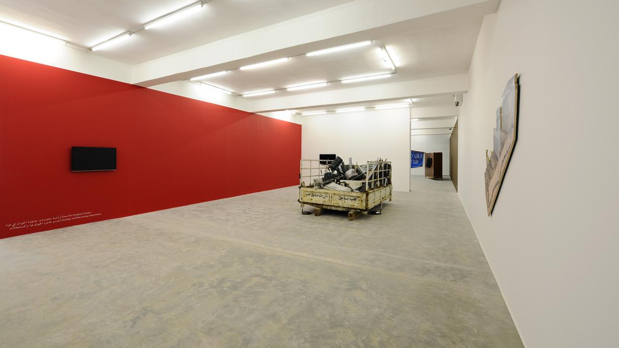 New Sites for the Museum Departments or four places to visit Heaven, 2018, Structure Site - Gaza Zoo Sculpture Garden, Geology and Paleontology Department, Exhibition view Sfeir-Semler Gallery Beirut