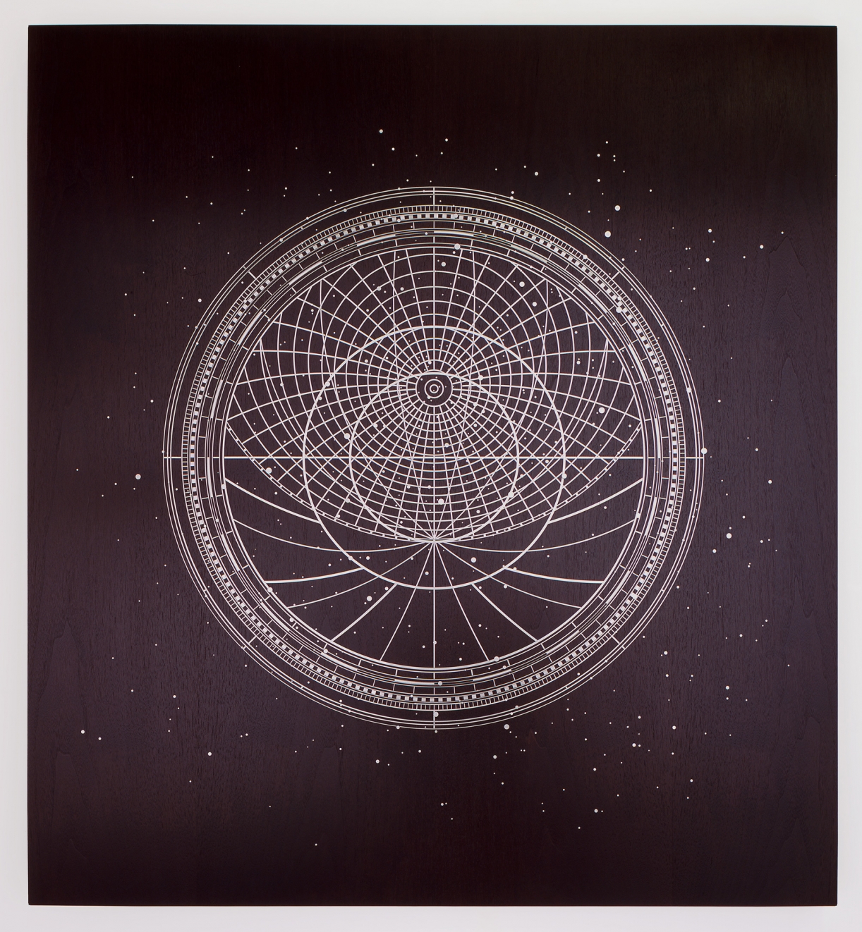 Timo Nasseri, It's Alway Night, Or We Wouldn't Need Light (Galileo Galilei), 2014, Wood and stainless steel, 130 x 120 x 8 cm