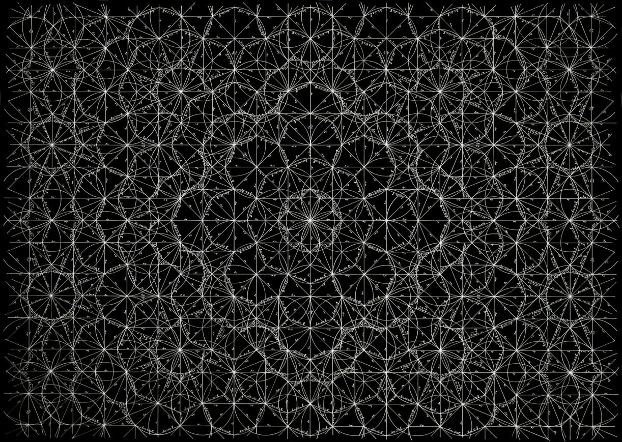 Timo Nasseri, One and One #2, 2008, White ink on pigmented paper, 60 x 80 cm