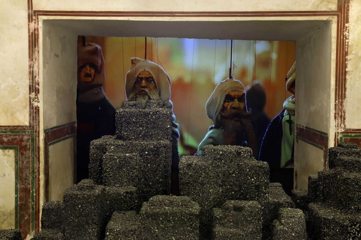 Cabaret Crusades: The Horror Show File (2010), The Path to Cairo (2012). Film and site-specific installation, Exhibition views, Lahore Biennale 2020