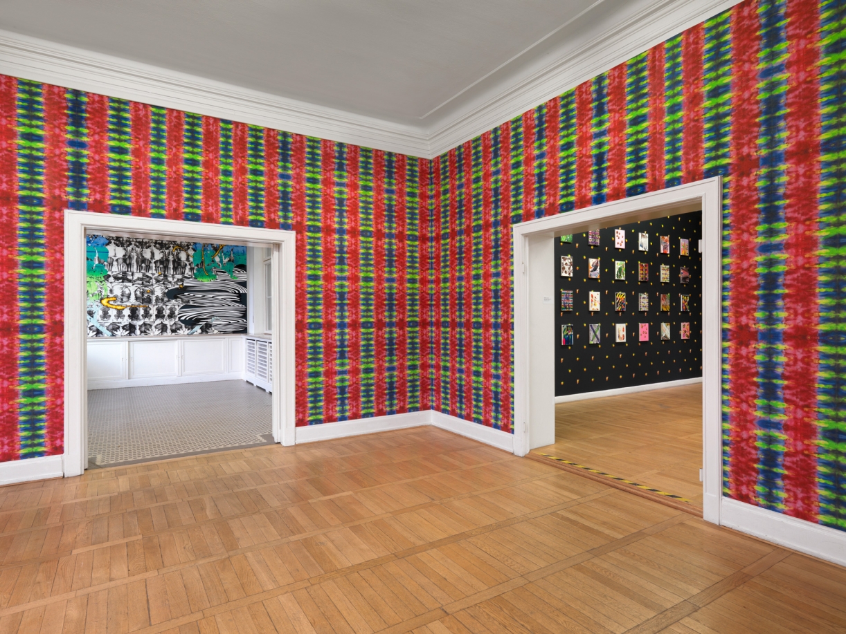 Christine Streuli, Nonstoppainting, Ausstellungsansicht, Haus am Waldsee, 2013, Foto: Bernd Borchardt