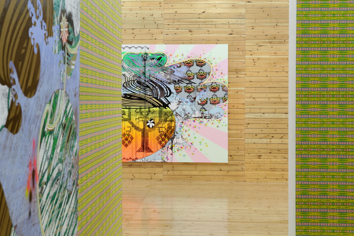 Christine Streuli, Kragenweite / collar size: 36, Exhibition view, Sfeir-Semler Gallery, Hamburg, 2014. Photo: Rosa Rühling