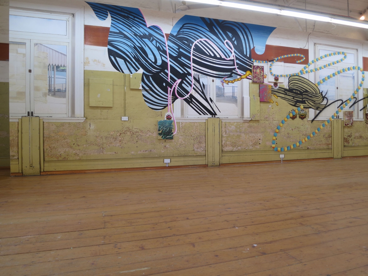 Christine Streuli, Exhibition view, Sydney Biennale, 2014