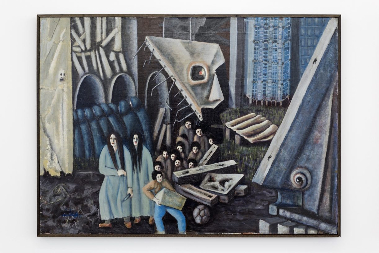 Aref El Rayess, Al Halah (Dread), 1978, Oil on canvas, 80 x 110 cm
