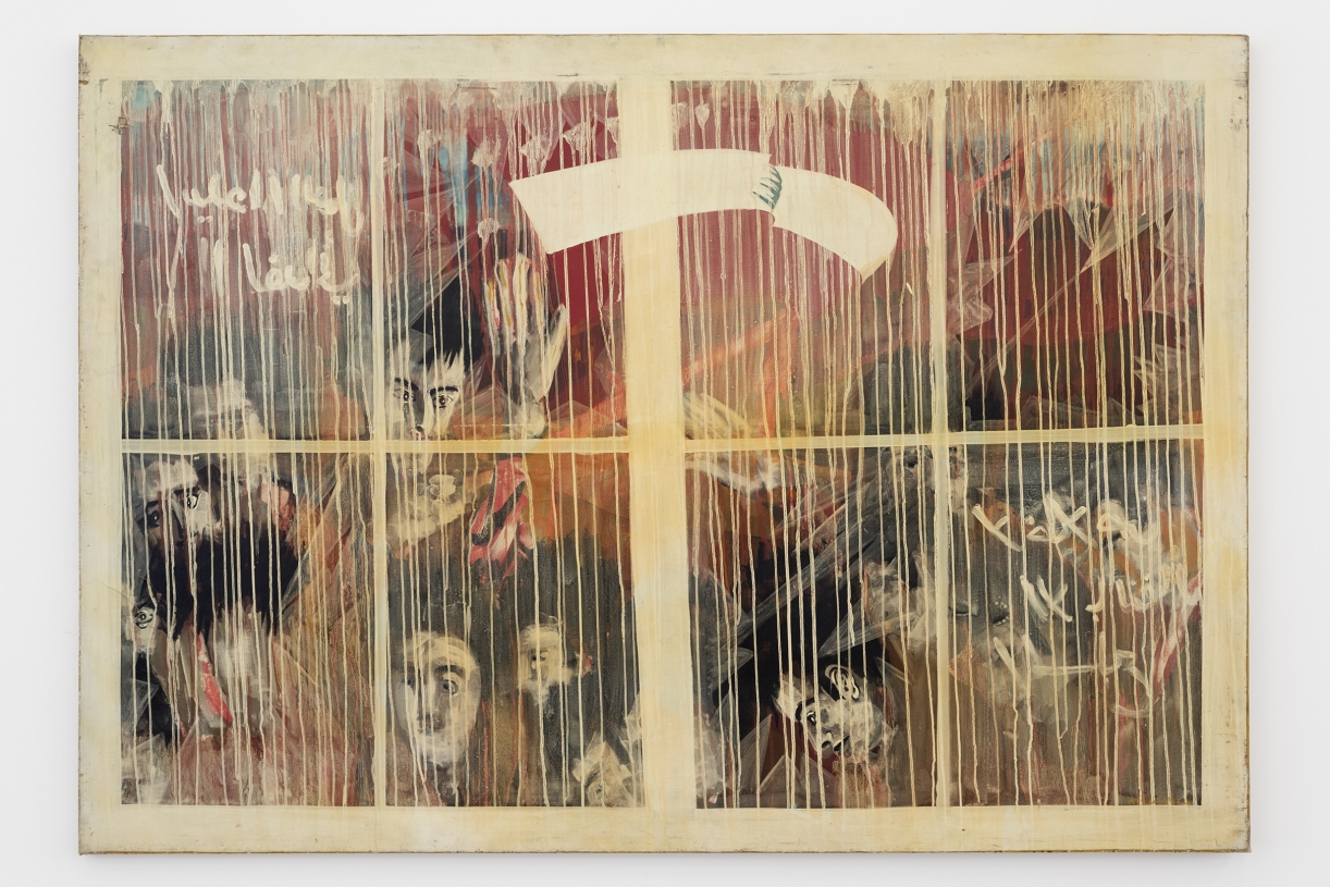 Aref El Rayess, Nafizat Al Amal (Window of Hope), 1969, Laquer and oil on canvas, 139,5 x 200 cm