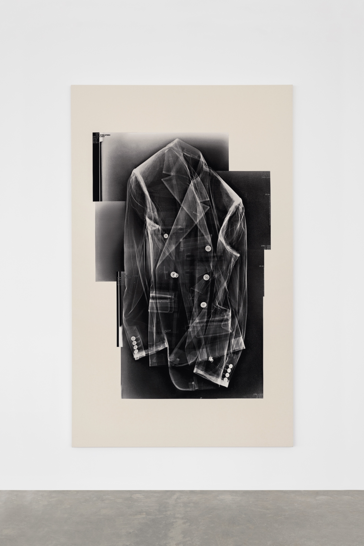 Tarik Kiswanson, Grandfather's Blazer, 2022, inkjet on cotton, 245 x 150 cm