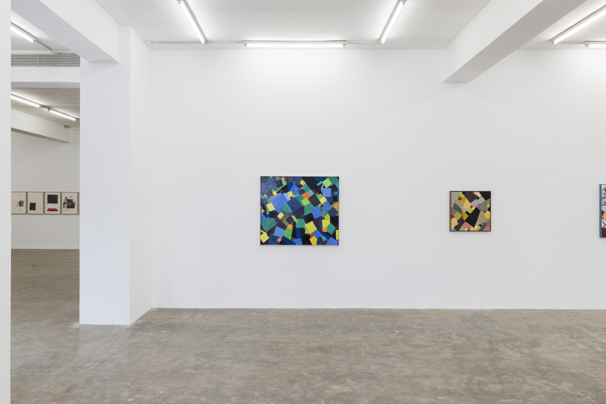 Samia Halaby, de-coding colors, 2023, Exhibition view, Sfeir-Semler Gallery Beirut