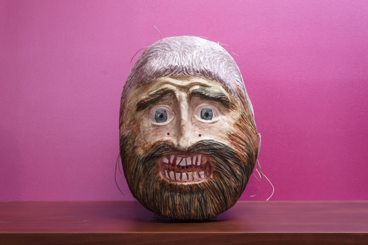 Wael Shawky, Old Man, 2022, Ceramic, clay and oil, 45 x 30 x 30 cm