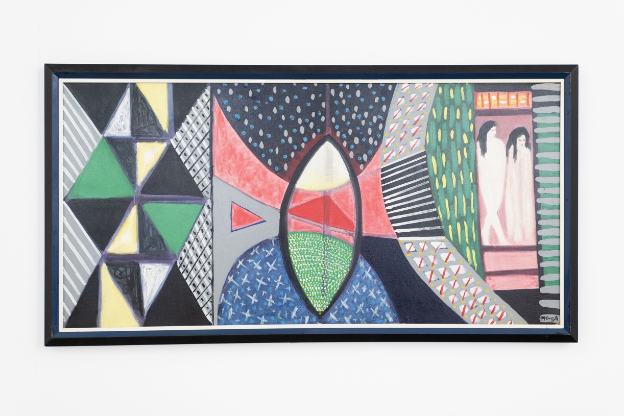 Rayess, Untitled, 1999, Mixed media, acrylic and felt pen on canvas, 60 x 120 cm, AR00781