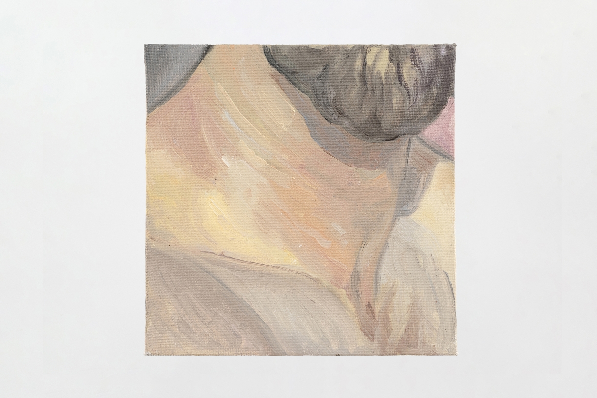 Neck, 2020, Oil on cardboard, 15 × 15 cm
