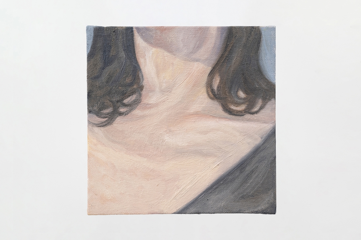 Neck, 2020, Oil on cardboard, 15 × 15 cm