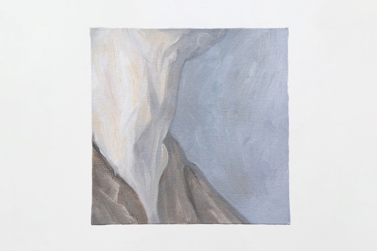 Neck, 2020, Oil on cardboard, 15 × 15 cm