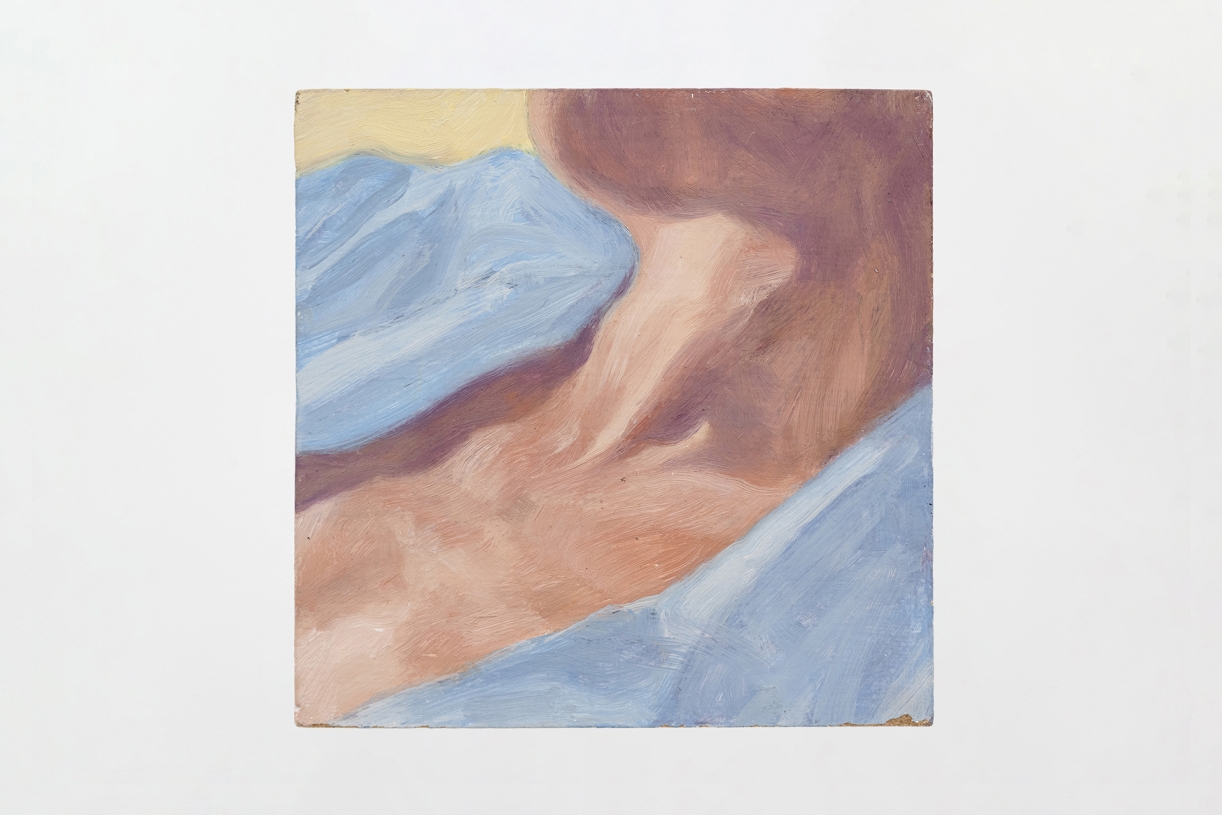 Neck, 2023, Oil on cardboard, 15 × 15 cm