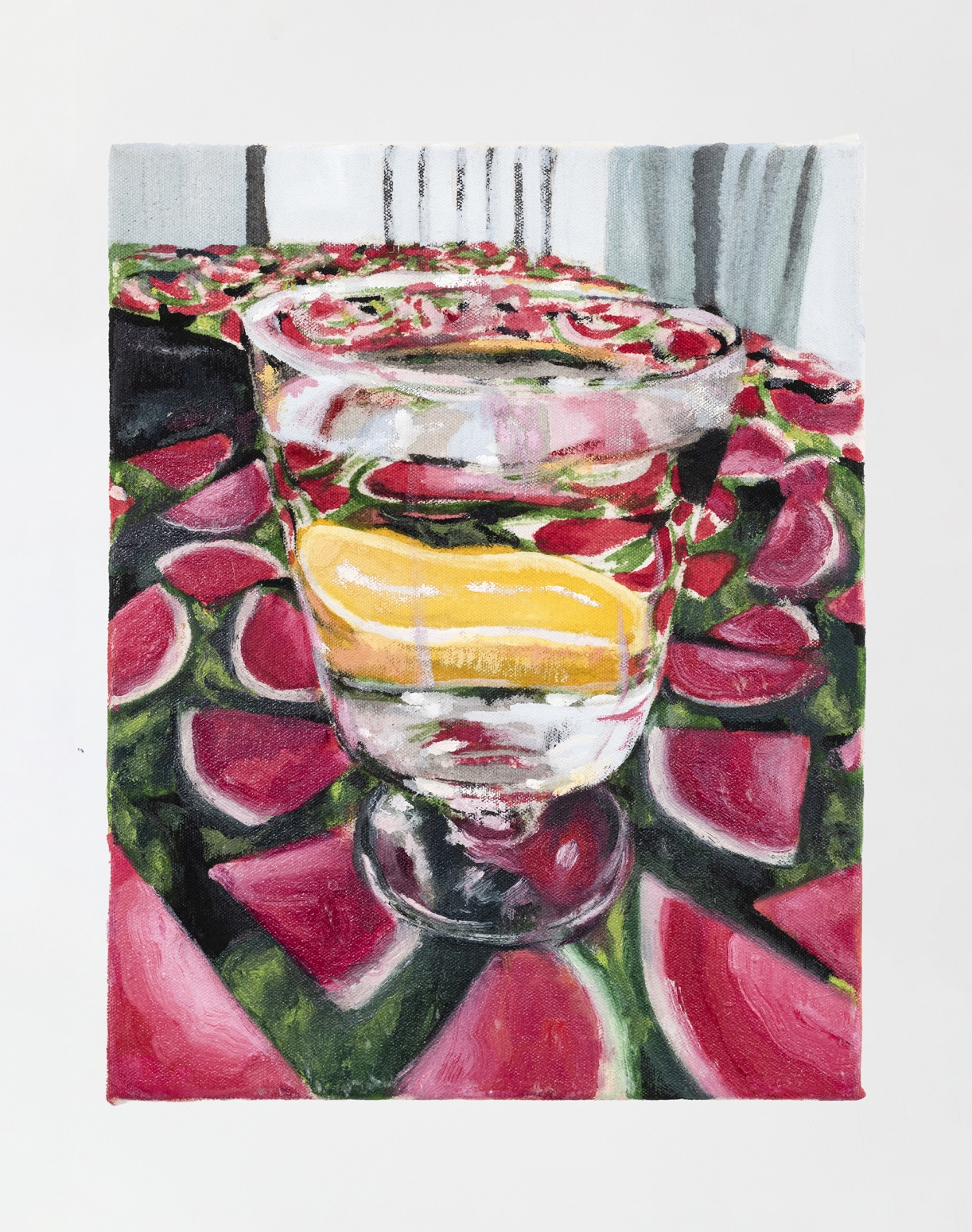 The Extreme Docility of Looking, 2023, Acrylic and oil on canvas, 36 x 28 cm