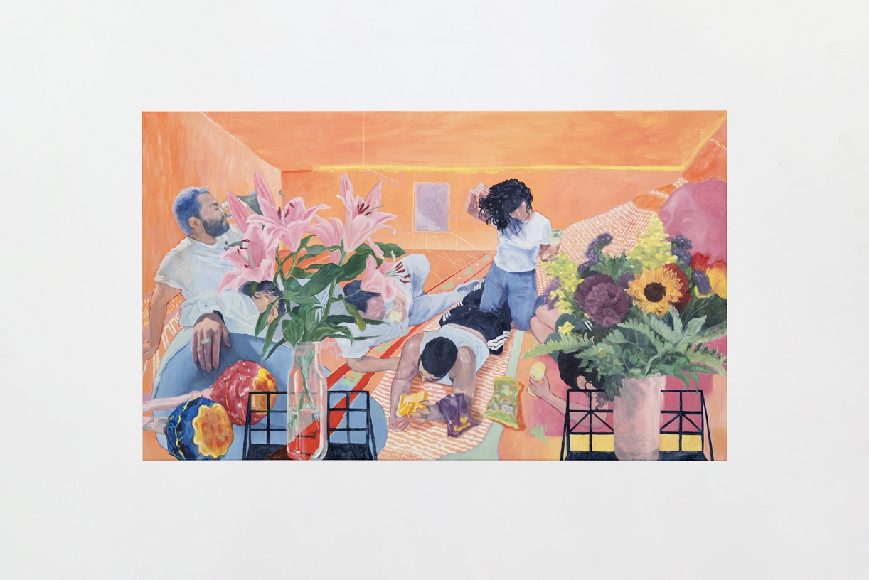 To Have the Strength of a Window, 2023, Sketch for a painting, Oil on canvas 134 × 224 cm