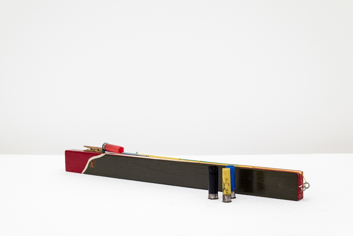Kids Riffle, 2024, Wood and metal, 35 × 65 cm