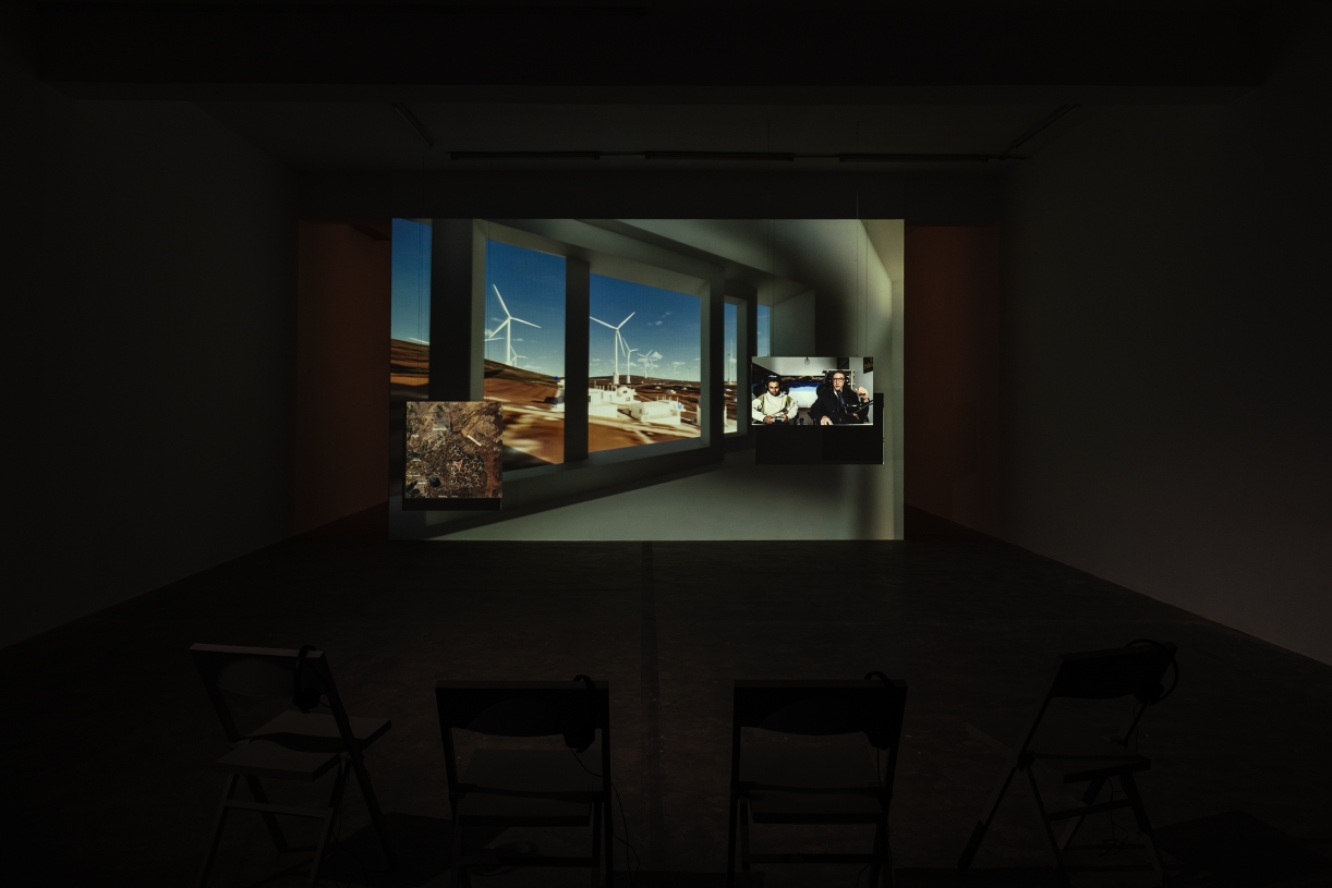 Zifzafa, 2024, Video game, single channel projection, color, sound, 45', Courtesy the artist and Sfeir-Semler Gallery Beirut/Hamburg