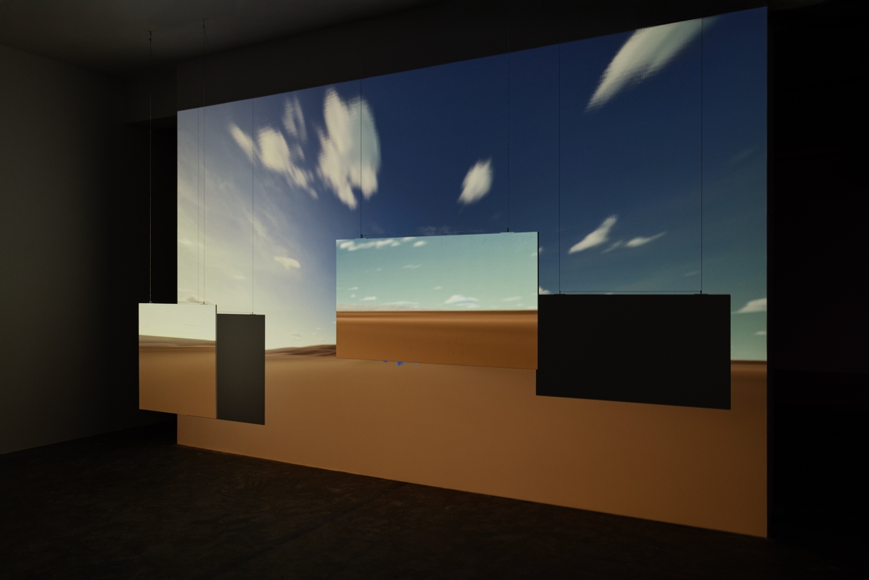 Zifzafa, 2024, Video game, single channel projection, color, sound, 45', Courtesy the artist and Sfeir-Semler Gallery Beirut/Hamburg