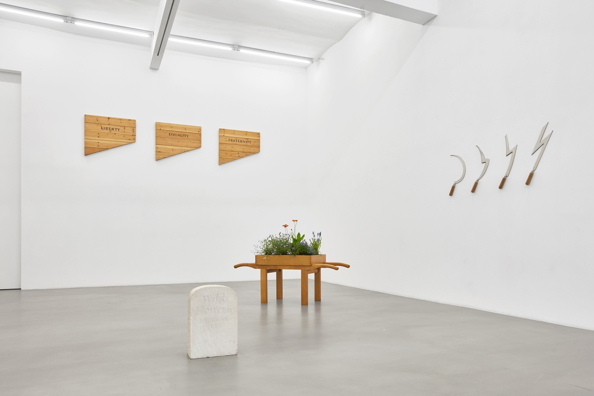 Ian Hamilton Finlay, Fragments, exhibition view, Sfeir-Semler Gallery Hamburg, 2025