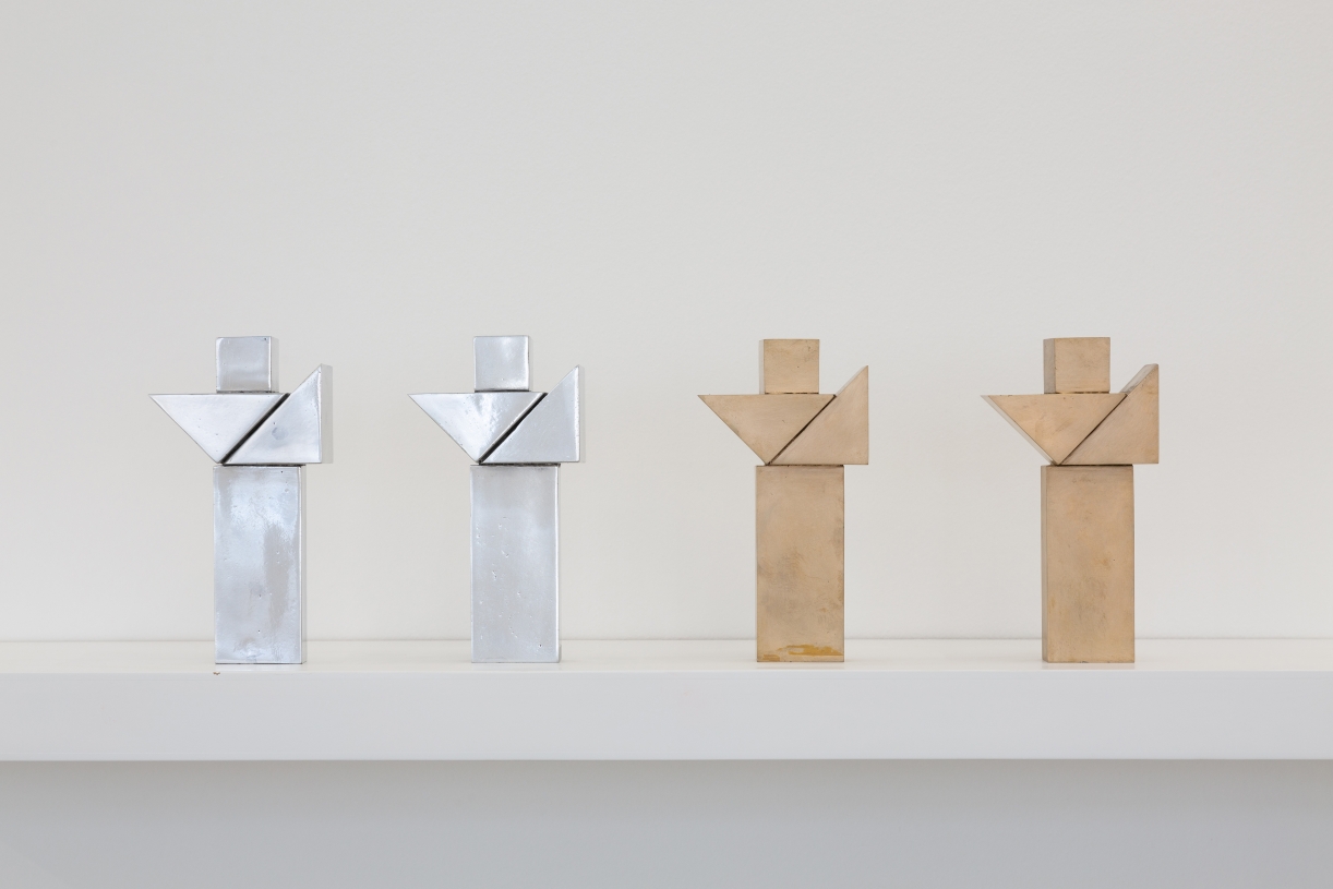 Tiptoe Through The Tulips (Homage To Tiny Tim), 2024, cast aluminum and bronze, 22 x 11.5 x 8 cm each, 5 + 2 AP