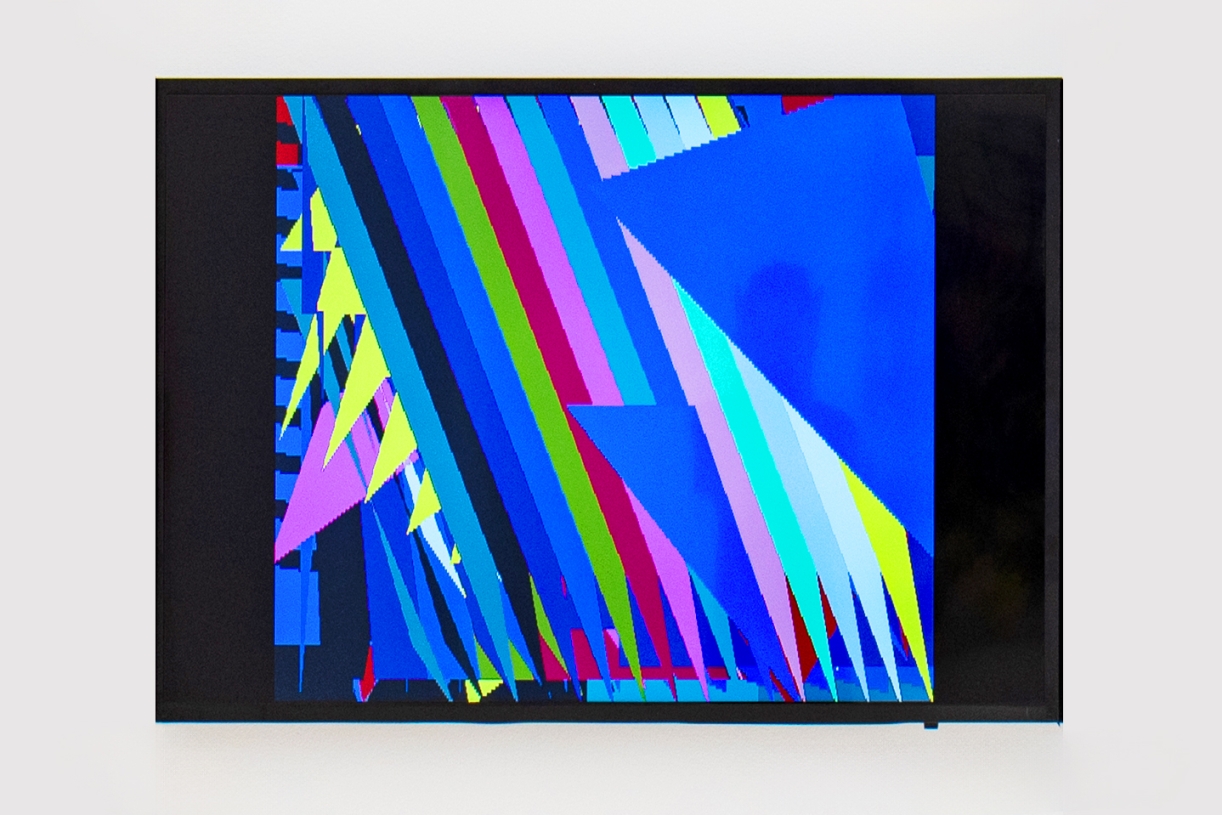 Kaleidoscope 7, 1987, Kinetic painting coded on an Amiga computer, 46''