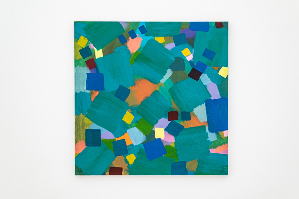 Green Hamra, 2025, Acrylic on canvas, 91,4 x 91,4 cm