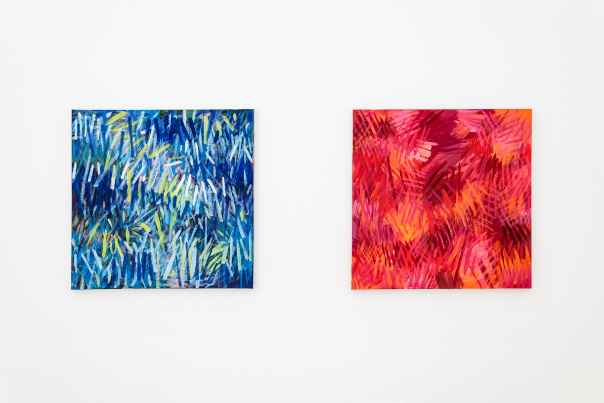 Samia Halaby: Abstract in Motion, exhibition view, Sfeir-Semler Gallery Downtown, Beirut, Lebanon, 2025