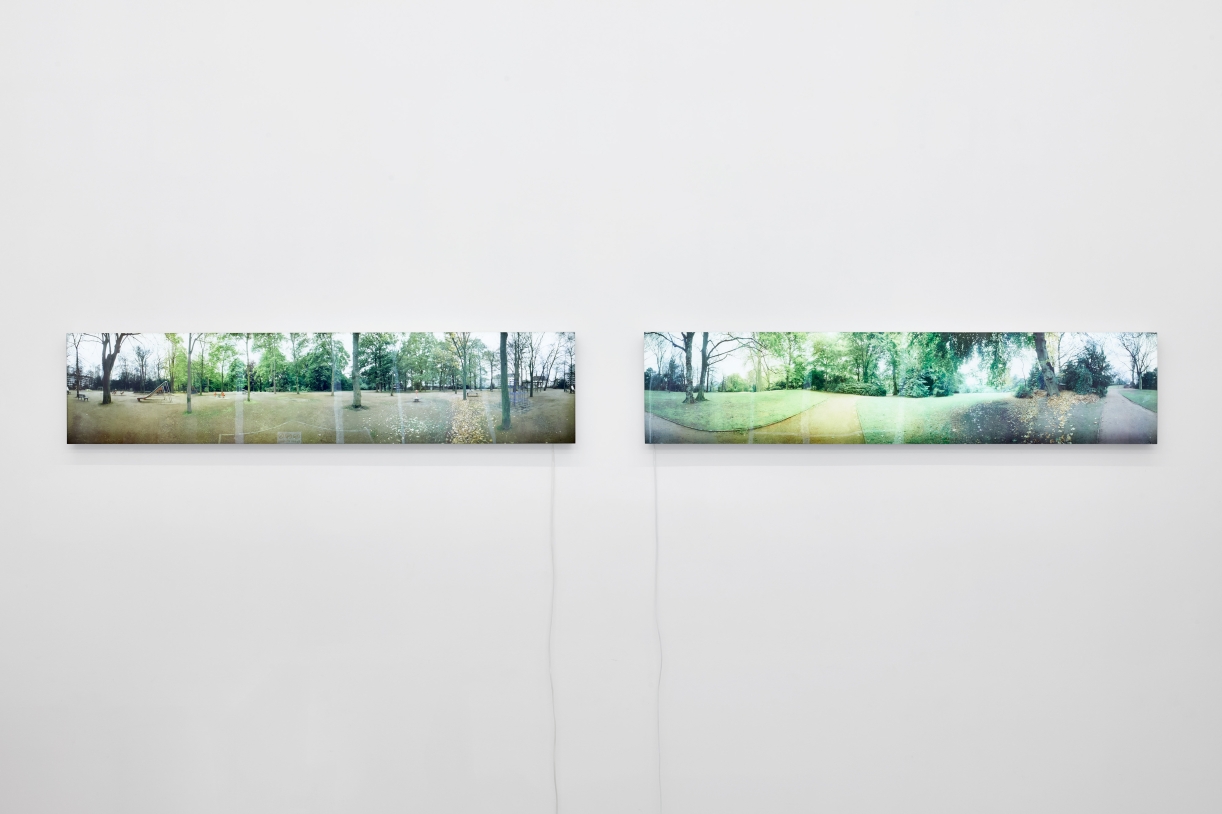 Hiroyuki Masuyama, PARK 01.04.1999-31.03.2000, No. 3, 2000, LED Lightbox, 35 x 160 x 4cm & Hiroyuki Masuyama, PARK 01.04.1999-31.03.2000, No. 2, 2000, LED Lightbox, 35 x 160 x 4cm