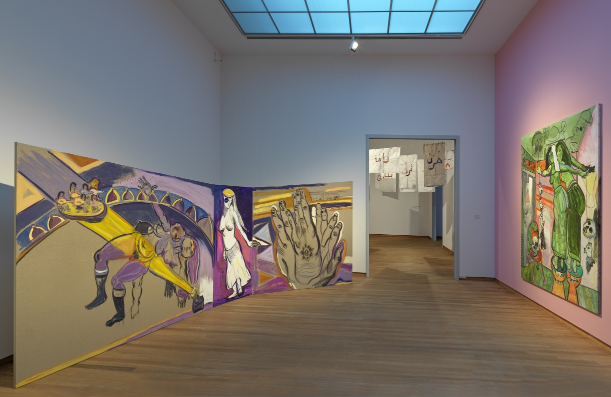 Installation view, Mounira Al Solh: A land as big as her skin, 2025, The Bonnefanten Museum, Maastricht, Netherlands