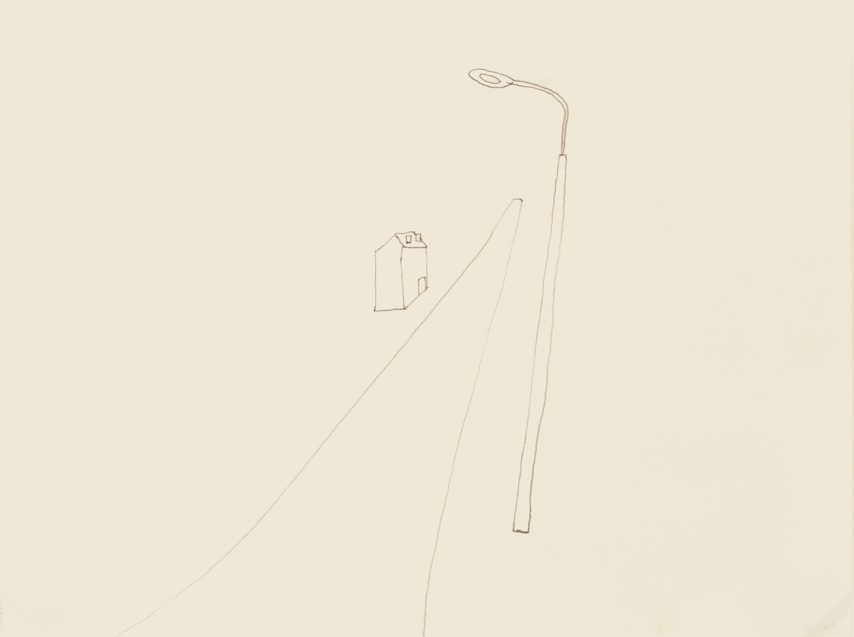 Barbara Camilla Tucholski, Lange Straße, 2013, pencil on paper, 24 x 32 cm