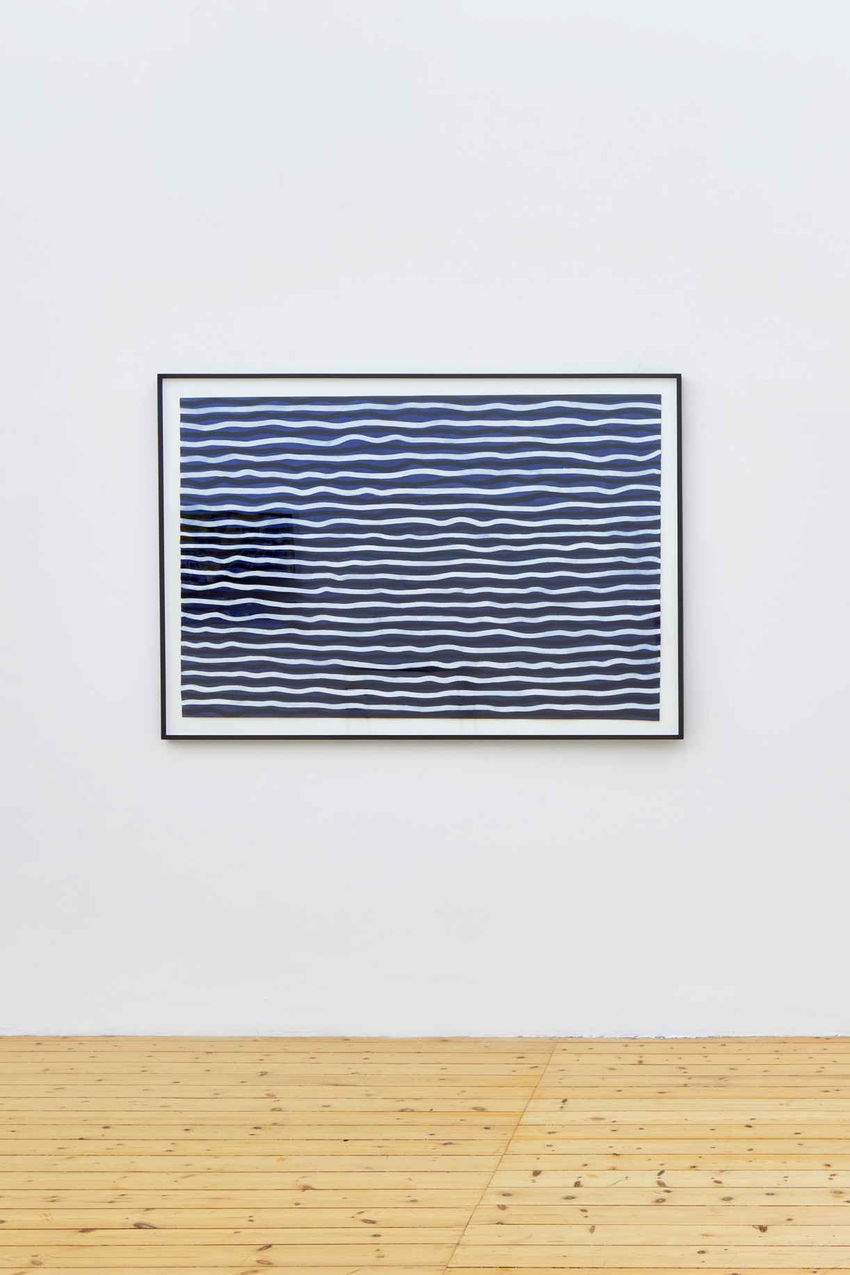 Sol Lewitt, Blue, gouache, 164 x 116 cm