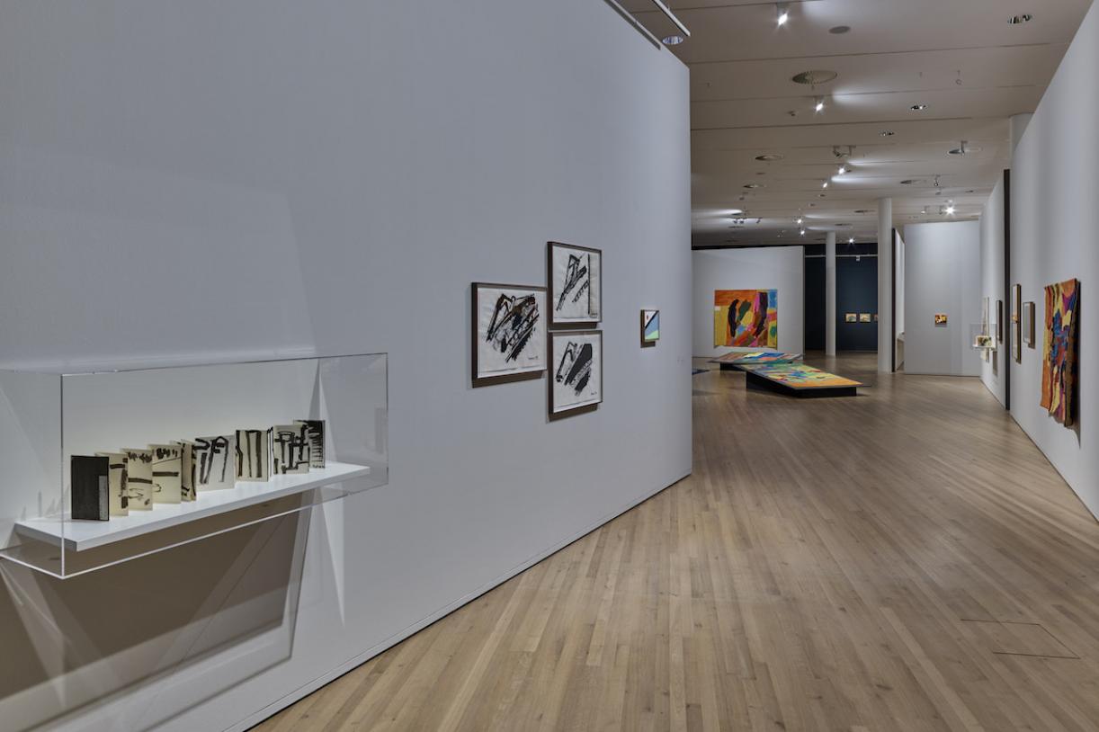 Etel Adnan, 2018, Exhibition view, Zentrum Paul Klee, Bern