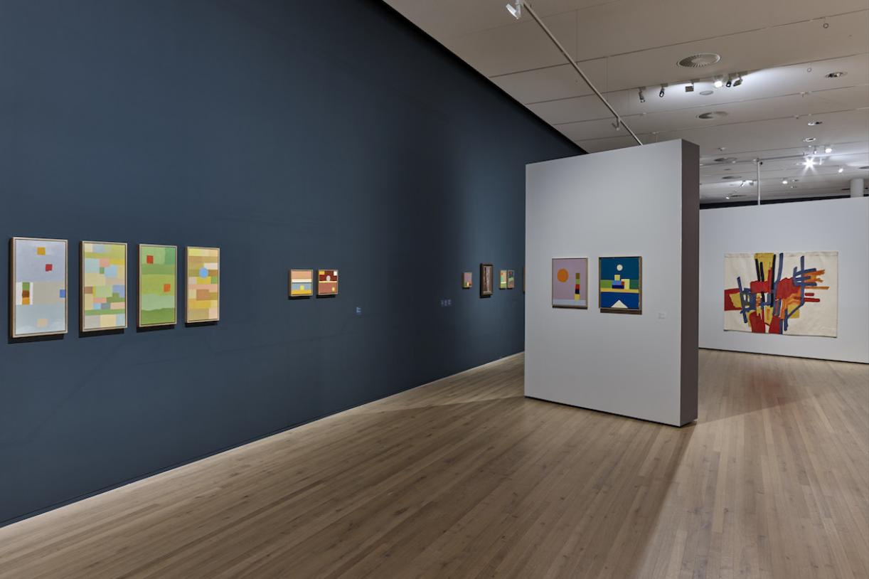 Etel Adnan, 2018, Exhibition view, Zentrum Paul Klee, Bern