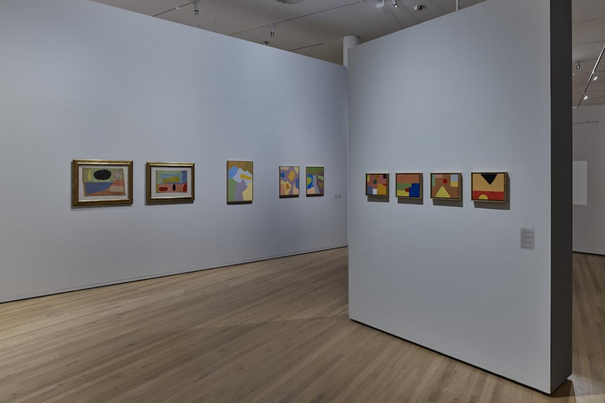 Etel Adnan, 2018, Exhibition view, Zentrum Paul Klee, Bern