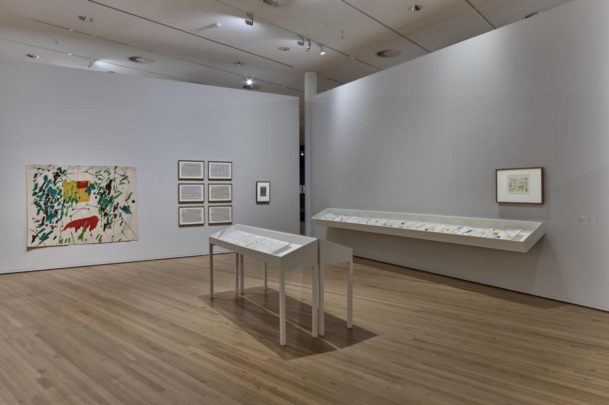 Etel Adnan, 2018, Exhibition view, Zentrum Paul Klee, Bern