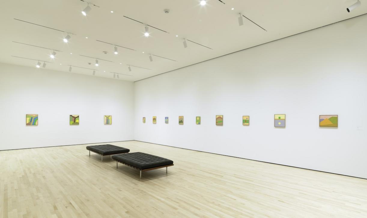 New Work: Etel Adnan, 2018, Exhibition view, SFMOMA